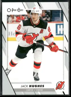 2023-24 O-Pee-Chee Jack Hughes #6 New Jersey Devils - Image 1