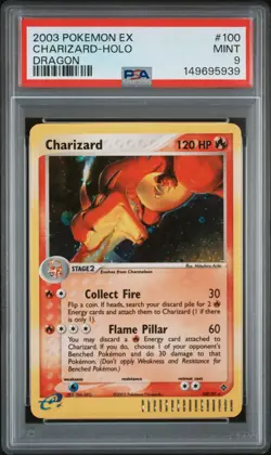 2003 POKEMON EX DRAGON #100 CHARIZARD-HOLO PSA 9 - Image 1