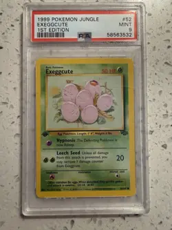 Pokemon 1999 Jungle 1st Edition Exeggcute 52/64 PSA 9 English Regular - Image 1