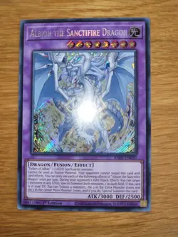 Albion the Sanctifire Dragon Secret Rare RA05-EN037 English 1st Edition Yugioh - Image 1