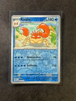 Kingler 099/165 Uncommon 151 Pokemon Reverse Holo Near Mint - Image 1