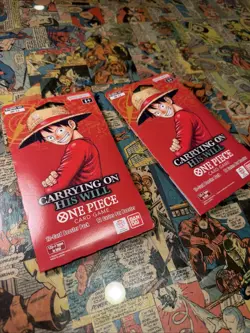 2x One Piece OP-13 Carrying On His Will Sleeved Booster Pack - Image 1