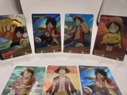 Monkey.D.Luffy Rare Foil Collectible Cards Lot of 7 One Piece Card Game - Image 1