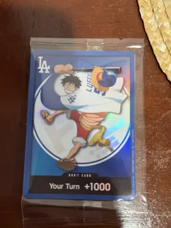 2026 ONE PIECE LOS ANGELES DODGERS MONKEY D LUFFY CARD 7/2/26 - Image 1
