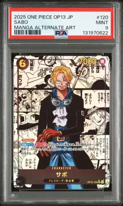 One Piece Card PSA 9 Sabo OP13-120 Japanese Manga Alternate Art 2025 from Japan - Image 1