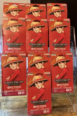 One Piece TCG OP-13 Carrying On His Will Sleeved Booster Pack Lot Of 10 Sealed - Image 1