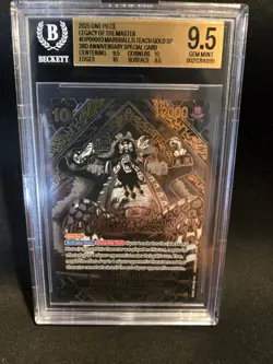Bandai One Piece Legacy Master Marshall D Teach OP09-093 Gold SP BGS 9.5 - Image 1