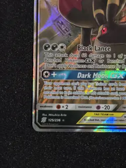 Pokemon TCG Umbreon & Darkrai GX 125/236 Unified Minds TAG TEAM GX Holo NM - Image 4