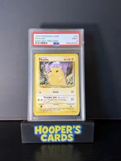 1999 WOTC Pokemon Base Set Pikachu Yellow Cheeks #58 PSA 9 - Image 1