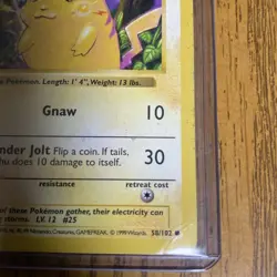 1999 Pokemon Base Set Shadowless 1st Edition Yellow Cheeks Pikachu 58/102 - LP - Image 5