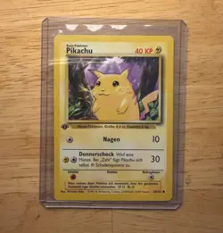 1999 Pokemon German Base Set 1st Edition Pikachu 58/102 - Yellow Cheeks - Image 1