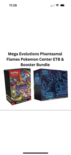 ✅ Confirmed Presale Phantasmal Flames Pokemon Center ETB & Booster Bundle - Image 1
