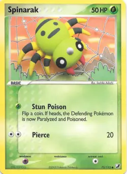 SPINARAK 75/115 EX Unseen Forces Pokemon Card NM - Image 1