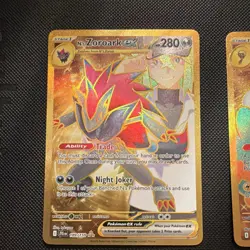 Pokemon TCG Journey Together 2-Card Lot HR Gold Zoroark Iono Bellibolt NM+ - Image 2
