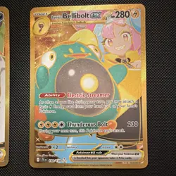 Pokemon TCG Journey Together 2-Card Lot HR Gold Zoroark Iono Bellibolt NM+ - Image 3
