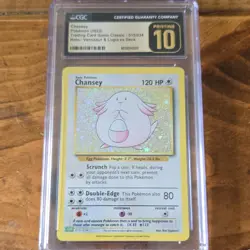 CGC Pristine 10 Chansey 015/034 Trading Card Game Classic Holo 2023 English - Image 1