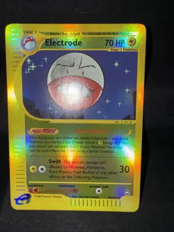 Pokemon TCG Electrode Reverse Holo Card 8/147 Aquapolis LP+ - Image 1