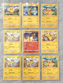 2017-2021 Pokemon TCG Pikachu And Charizard 9 Card Mixed Lot - Mint/Near Mint - Image 1