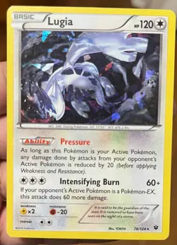 Lugia 78/124 Fates Collide Cracked Ice Holo Pokemon Card - LP - Image 1