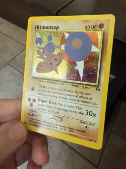 Pokemon TCG Hitmontop Neo Discovery Holo Rare Card 3/75 NM/LP Condition - Image 1