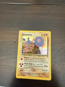 Pokemon TCG Hitmontop Neo Discovery Holo Rare Card 3/75 NM/LP Condition - Image 4