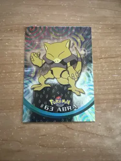 Abra #63 Flames Black Logo Topps Holo Foil TV Animation Pokemon Card - Image 1