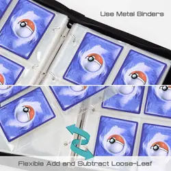 400Pcs Card Pocket Binder with 4 Pocket Trading Cards Album Folder Pokemon - Image 2