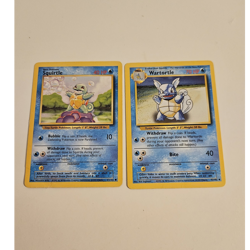 Pokemon TCG Squirtle & Wartortle Base Set Lot 2 Cards - Image 1