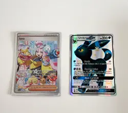 Pokemon TCG Iono 269/198 Full Art Holo & Umbreon GX SM36 Holo 2 Cards near mint - Image 1