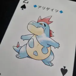 1999 Pokemon Lugia Silver Poker Deck Playing Cards - Croconaw - Image 3