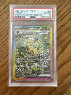 Leafeon EX 144/131 Prismatic Evolutions SIR Pokemon Card PSA 10 - Image 1