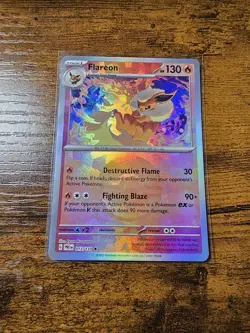 Pokemon TCG Flareon (Poke Ball Pattern) 013/131 Prismatic Evolutions Holo NM - Image 2