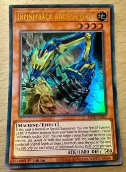 Yu-Gi-Oh! Infinitrack Anchor Drill MP20-EN207 Ultra Rare 1st Edition Card - Image 1