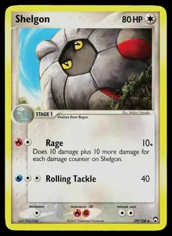 Pokemon Card Power Keepers Shelgon 39/108 Uncommon - Image 1
