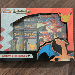 Pokemon TCG Celebrations Lance's Charizard V Collection Box 6 Cards 2021 - Image 1