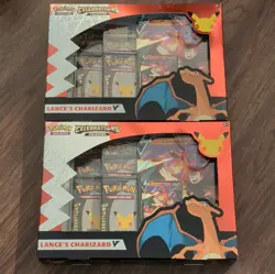 Pokemon TCG Celebrations Lance's Charizard V Collection Box 6 Cards 2021 - Image 3