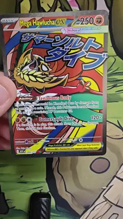 Pokemon TCG Card Mega Hawlucha ex 268/217 Ascended Heroes Mega Attack Rare - NM - Image 2