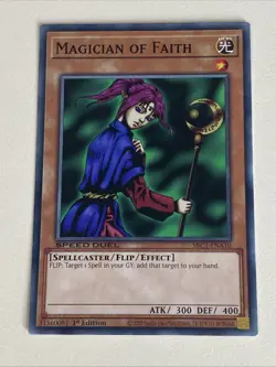 Yugioh - Magician of Faith x 3 - 1st Edition NM - Plus Free Holographic Card - A - Image 2