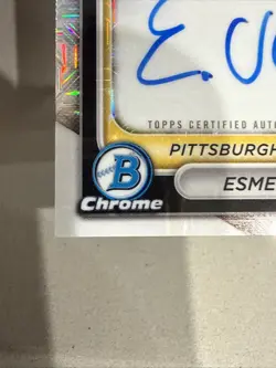 🔥 Esmerlyn Valdez 1st Bowman Mojo Auto /150 Rookie Card – Pittsburgh Pirates 🔥 - Image 5