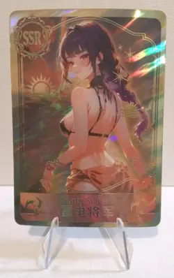Raiden Shogun Genshin Impact SSR Foil Goddess Story Anime Card - Image 1