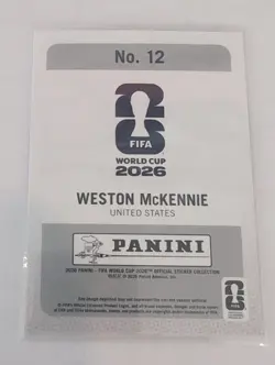 2026 Panini FIFA World Cup Sticker Exclusive Trading Card Weston McKennie #12 - Image 2