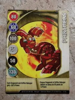 Bakugan Battle Brawlers Spin Master 2008 BA183 Card Partners - Image 1
