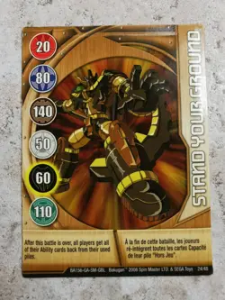 Bakugan Battle Brawlers Spin Master 2008 Card BA156 Stand Your Ground - Image 1
