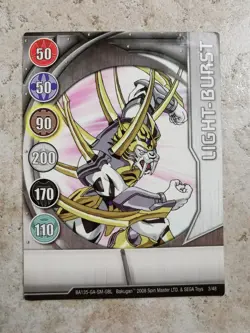 Bakugan Battle Brawlers Spin Master 2008 Card BA135 Light-Burst - Image 1