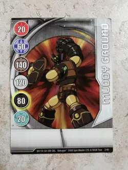 Bakugan Battle Brawlers Spin Master 2008 Card BA134 Muddy Ground - Image 1