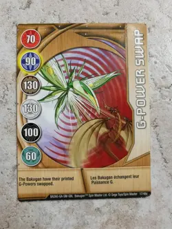 Bakugan Battle Brawlers Spin Master Card BA260 G-Power Swap - Image 1