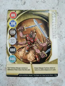 Bakugan Battle Brawlers Spin Master Card BA254 Fourtress - Image 1