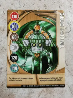 Bakugan Battle Brawlers Spin Master Card BA215 Tricky Gate - Image 1