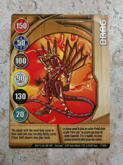 Bakugan Battle Brawlers Spin Master Card BA212 Drag - Image 1