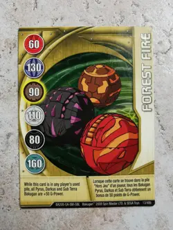 Bakugan Battle Brawlers Spin Master Card BA208 Forest Fire - Image 1